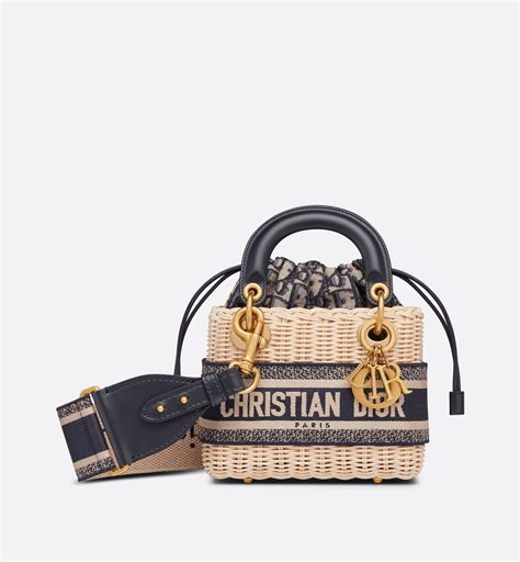 dior oblique shopping bag|lady dior wicker bag.